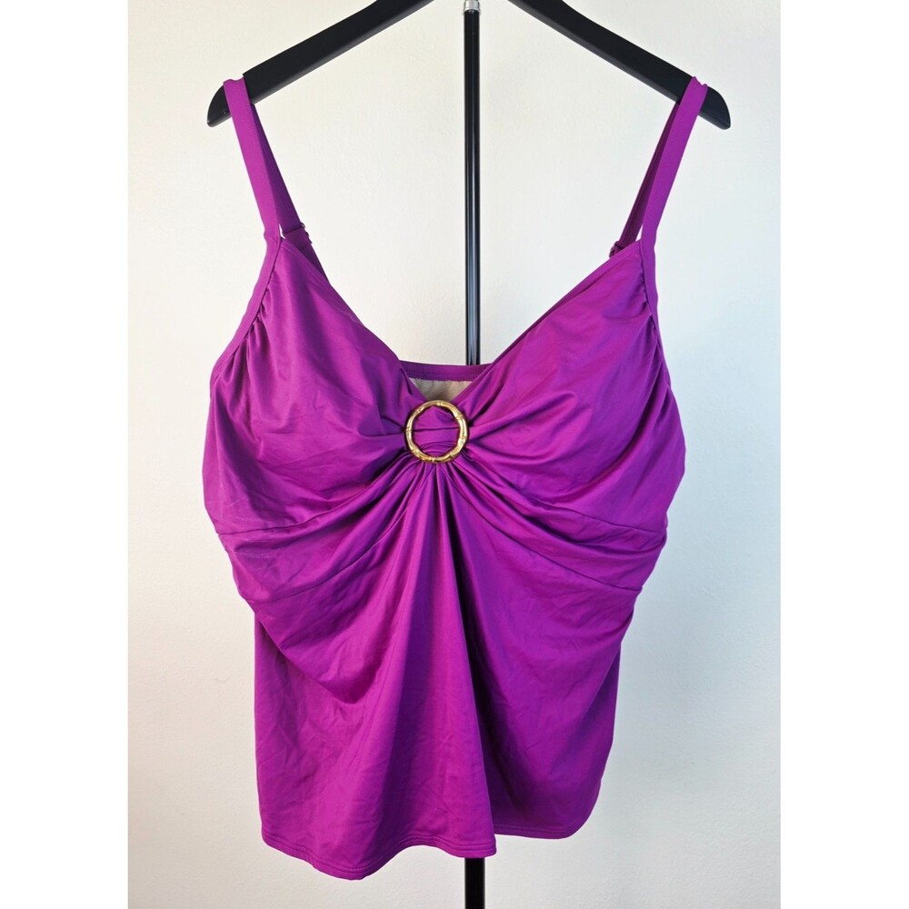 COCO REEF PLUS SIZED Dark Magenta 2-Piece Bathing Suit Sz 22/44C/2X NEW W/ TAGS - Picture 3 of 16